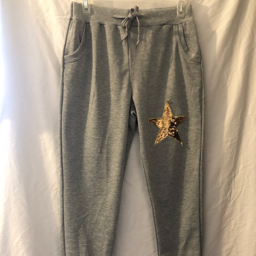 Grey fashion sweatpants